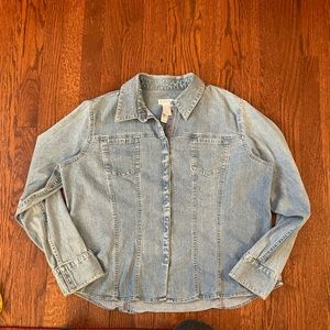 Liz Claiborne light jean jacket top